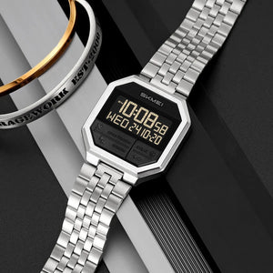 Skmei - 2350 - Digital MultifunctionalSports Watch with Dual Time - Silver image 1