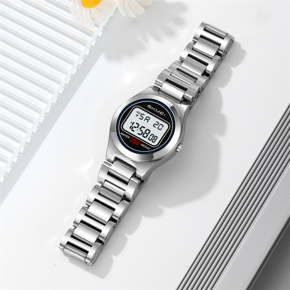 SKMEI - 2334 - Women Digital Stainless Steel Watch - silver image 1