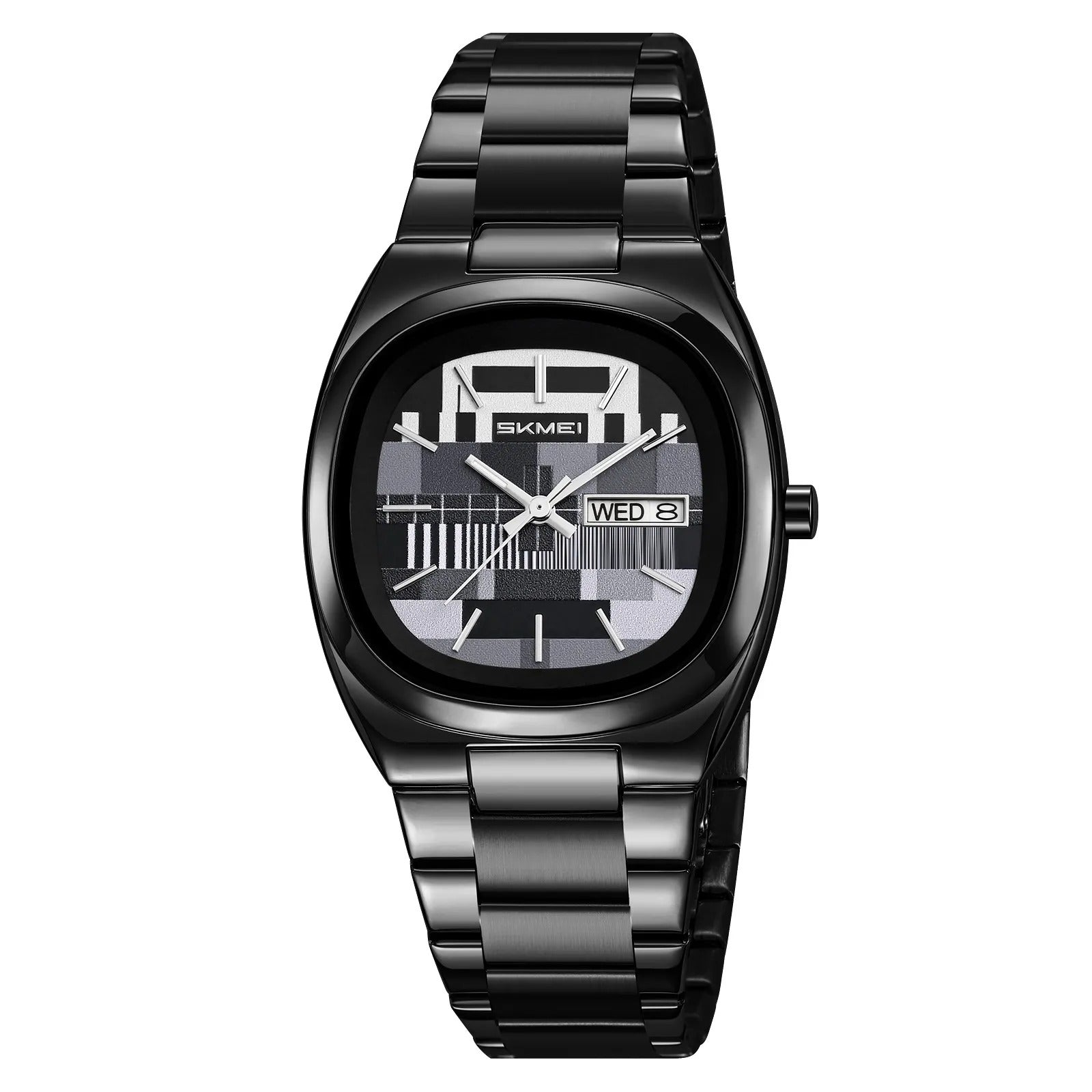 Skmei – 9375 – Business Gentleman Vintage Watch – Black/Grey image 1