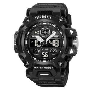 SKMEI 2226 Rugged 3-Time Digital Sports Watch - Black