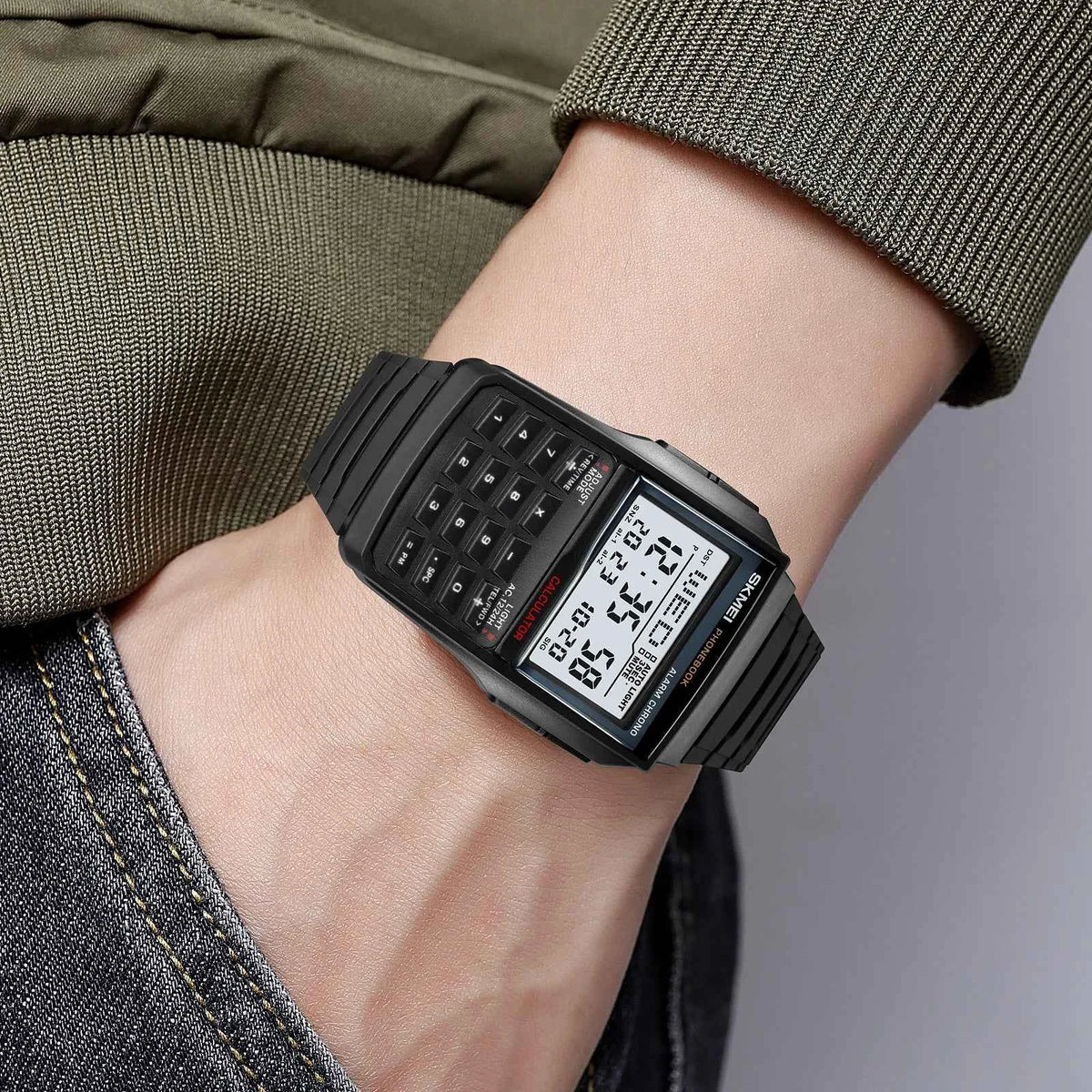 SKMEI 2255 Calculator Digital Watch - Black