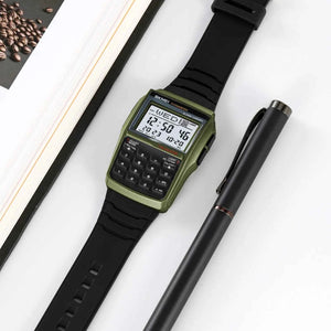 SKMEI 2255 Calculator Digital Watch - ArmyGreen