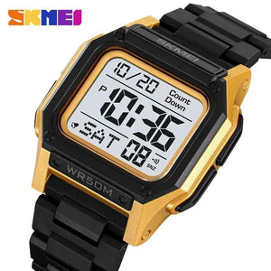 SKMEI 2264 Multifunctional Sport Watch - Black/Gold/White