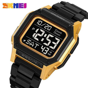 SKMEI 2264 Multifunctional Sport Watch - Black/Gold/Black