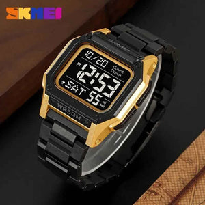 SKMEI 2264 Multifunctional Sport Watch - Black/Gold/Black