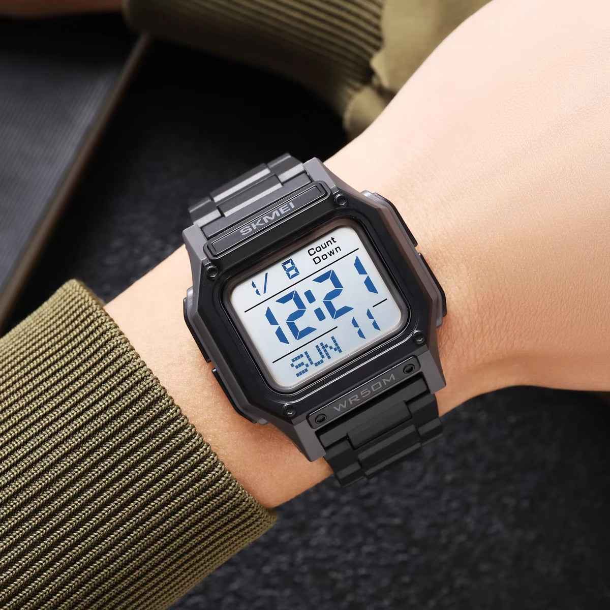 SKMEI 2264 Multifunctional Sport Watch - Black/Grey/White