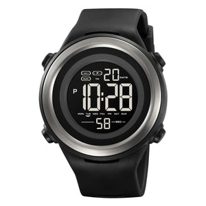 SKMEI 2265 Sleek Round Digital Sports Watch - Silver