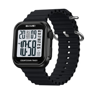 SKMEI 2269 Square Digital Sports Watch - Black/White