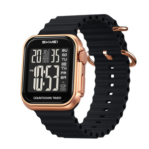SKMEI 2269 Square Digital Sports Watch - Rosegold/Black