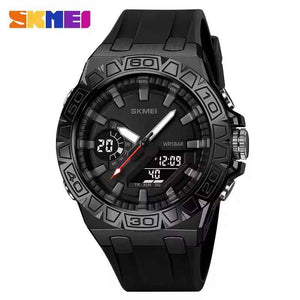SKMEI 2276 Rugged Digital Sports Watch - Black/Black