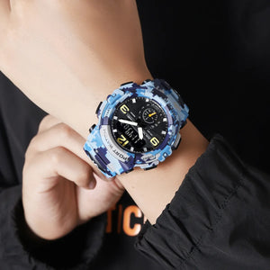 Skmei - 2341 - Power Strike Dual Display Watch - Blue Camo image 2