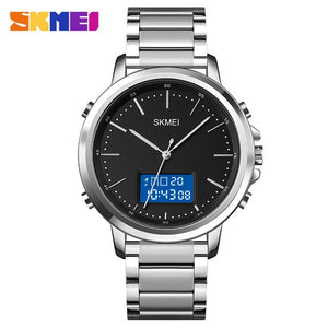 Skmei - 1652 (Chain) - Multifunctional Waterproof - Silver/Black-Steel image 1