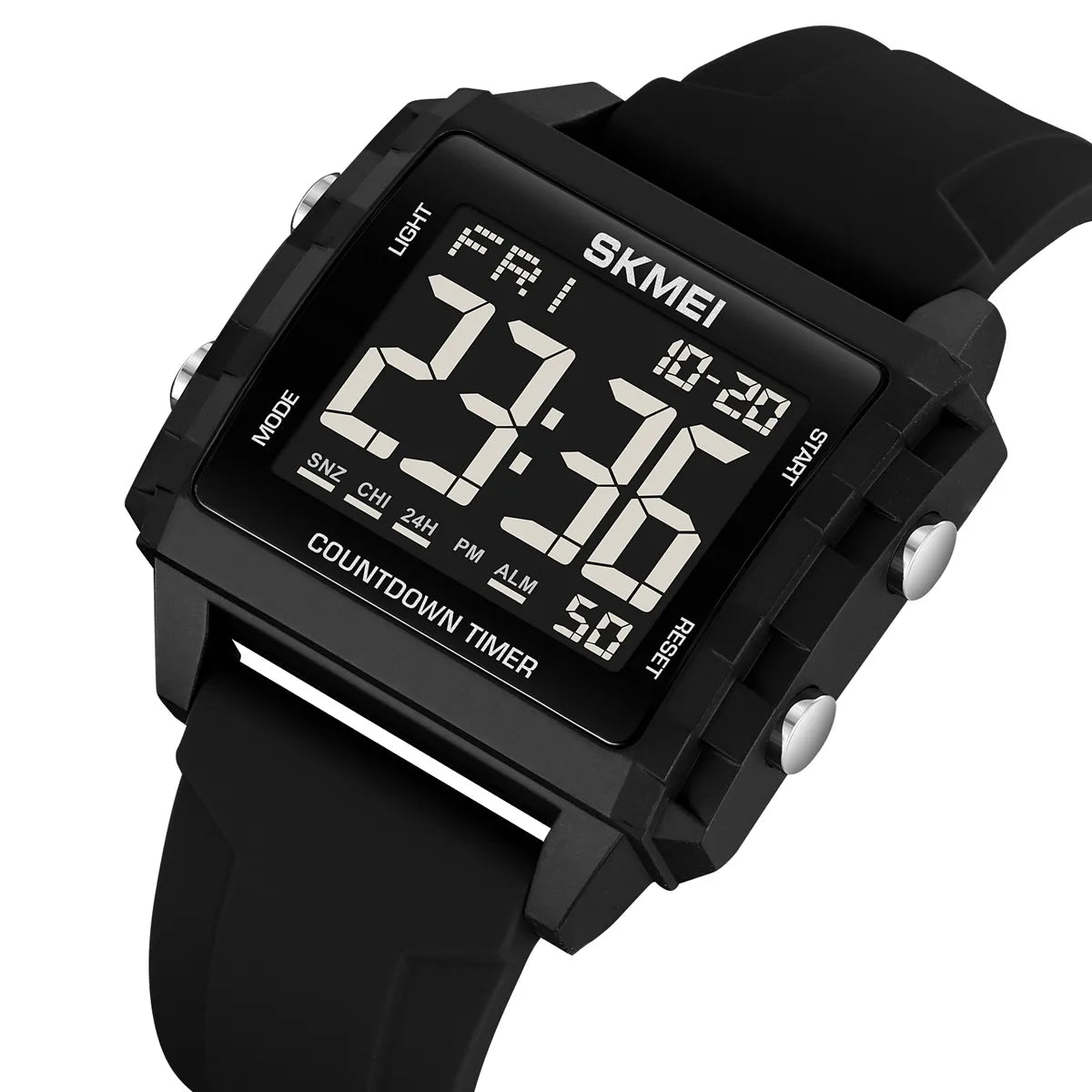 SKMEI 2320 Digital Countdown Sports Watch - Black/Black