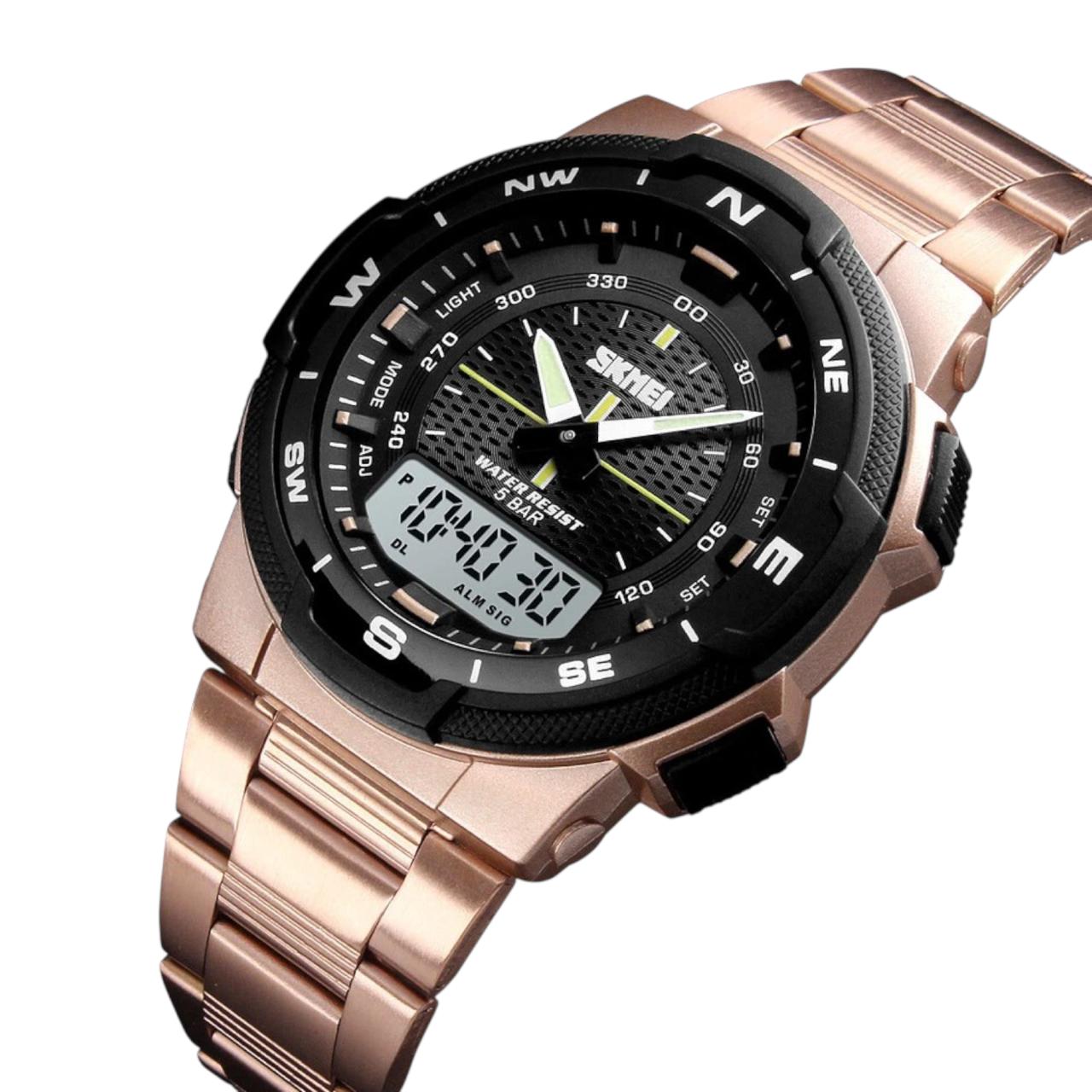 Skmei - 1370 - Navitech Dual Display Watch - RoseGold image 0