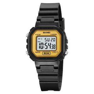 SKMEI 2326 Ladies Classic Digital Sports Watch - Black/Gold