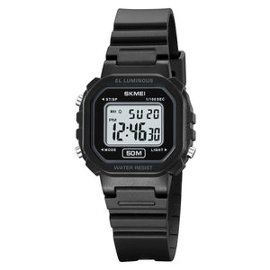SKMEI 2326 Ladies Classic Digital Sports Watch - Black/Black