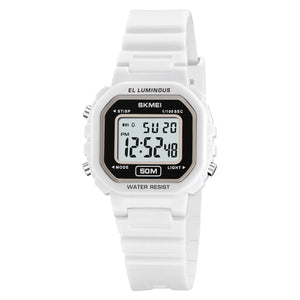 SKMEI 2326 Ladies Classic Digital Sports Watch - White