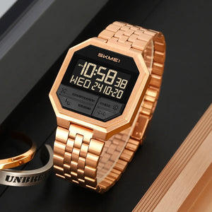 SKMEI 2350 Digital Multifunctional Sports Watch - Rosegold
