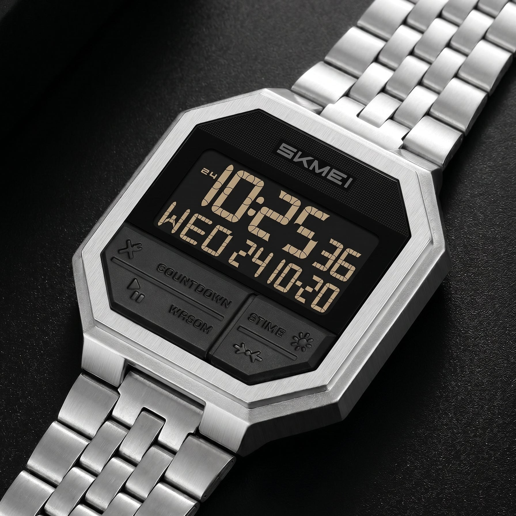 SKMEI 2350 Digital Multifunctional Sports Watch - Silver