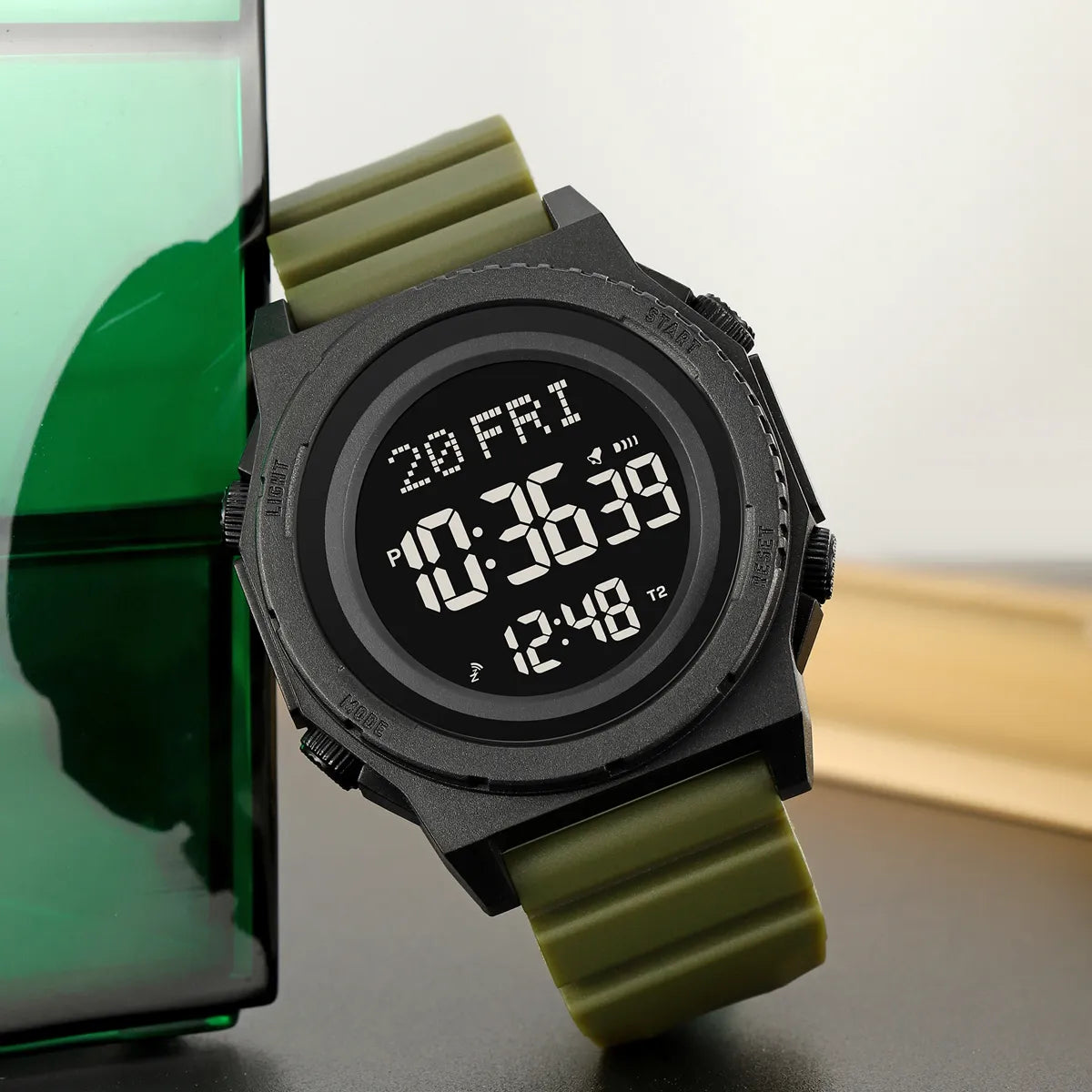 SKMEI 2357 Outdoor Sport Digital Watch - ArmyGreen