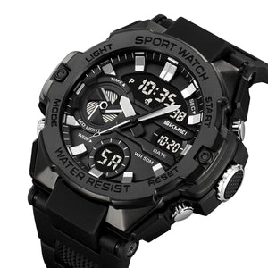 SKMEI 2383 Analog Digital Sports Watch - Black