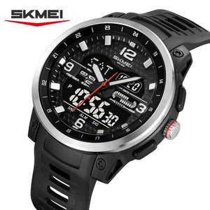 SKMEI 2401 Sport Dual Display Watch - Silver