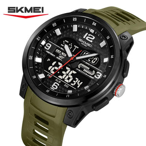SKMEI 2401 Sport Dual Display Watch - ArmyGreen