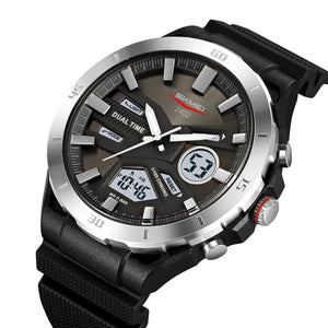 SKMEI 2402 Analog Digital Sports Watch - Silver/White