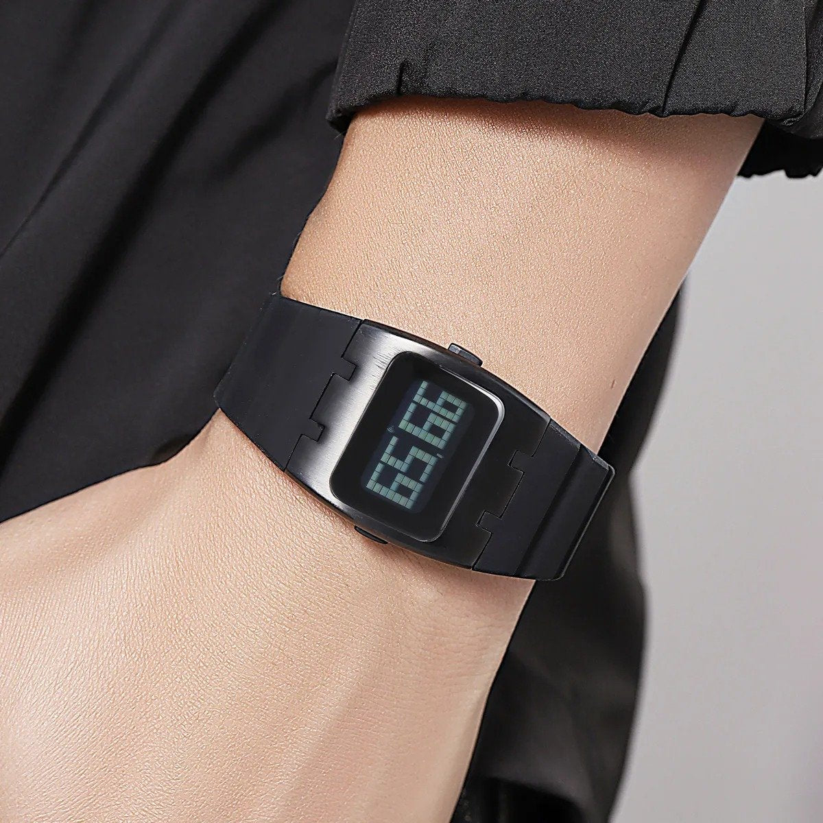 SKMEI 2415 Compact Digital Silicone Strap Watch - black