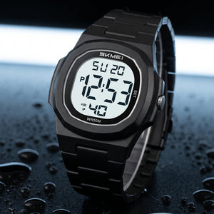 SKMEI 2428 Digital Casual Sports Watch - Black/White
