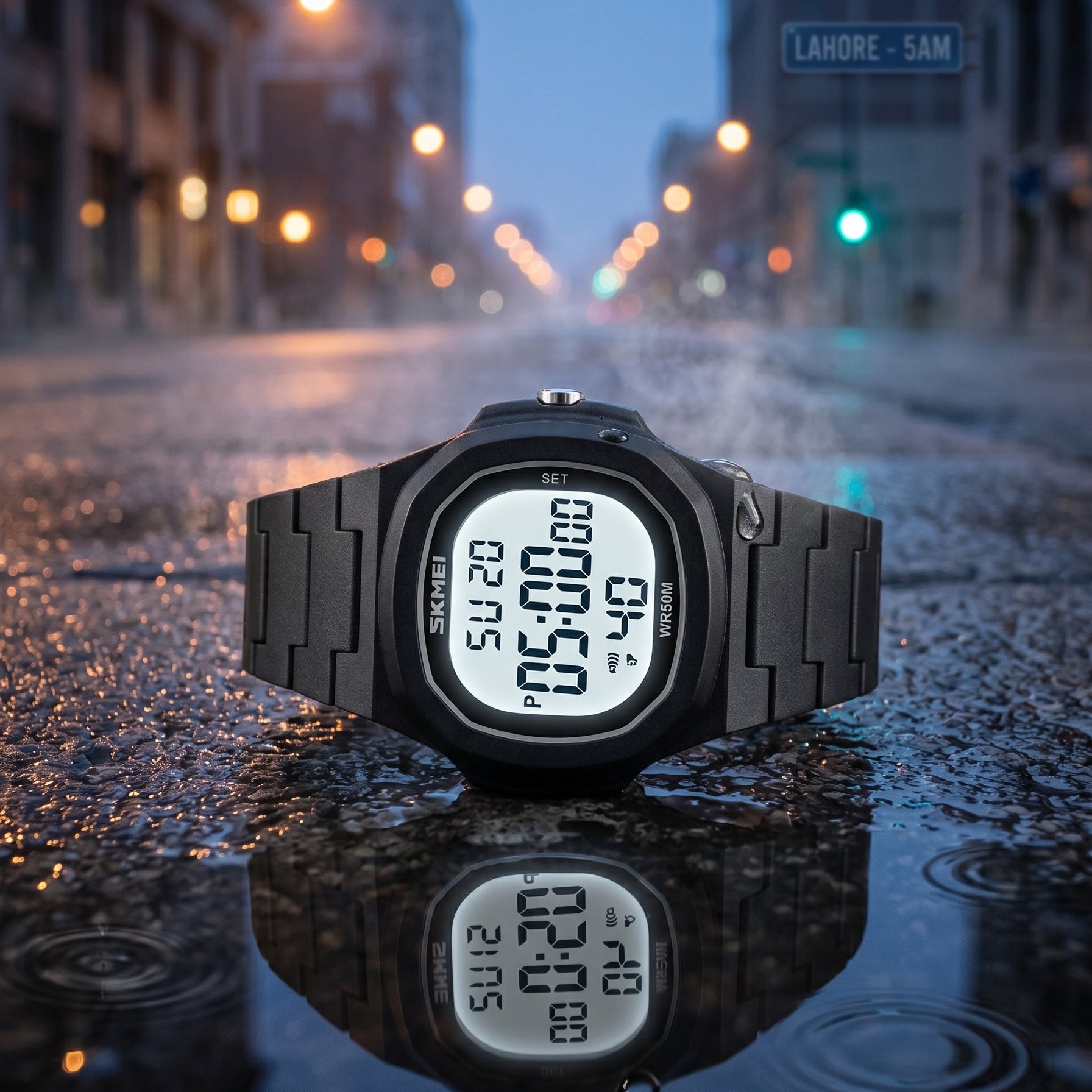 SKMEI 2428 Digital Casual Sports Watch - Black/White