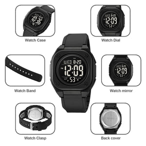 Skmei - 2160 - Smart Digital Functions Watch - black-black image 4