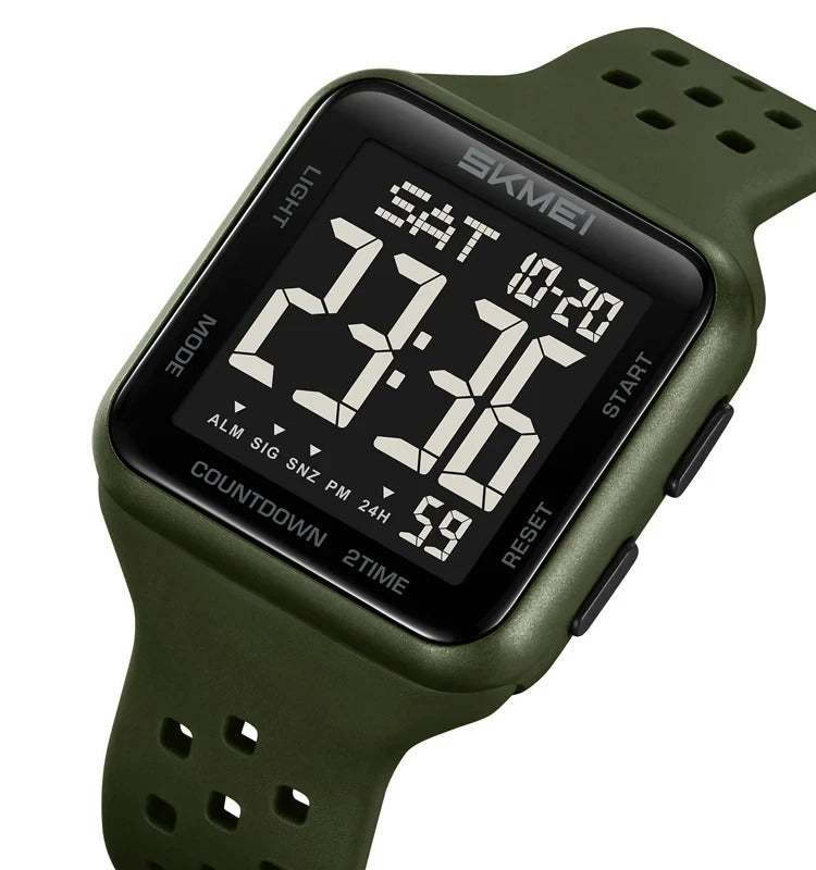 SKMEI 2440 Digital Sports Watch - ArmyGreen