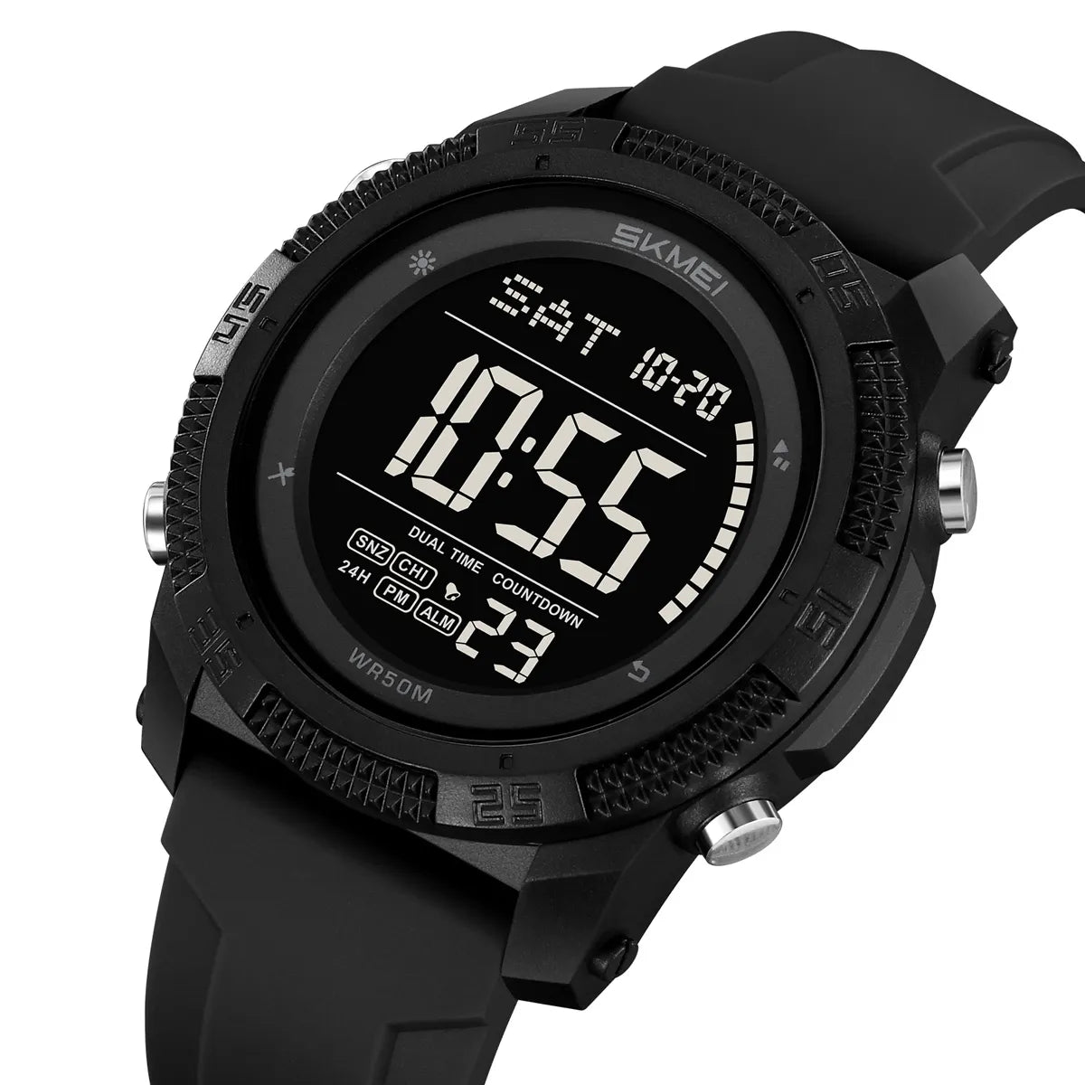 SKMEI 2449 Digital Sports Watch - Black/Black