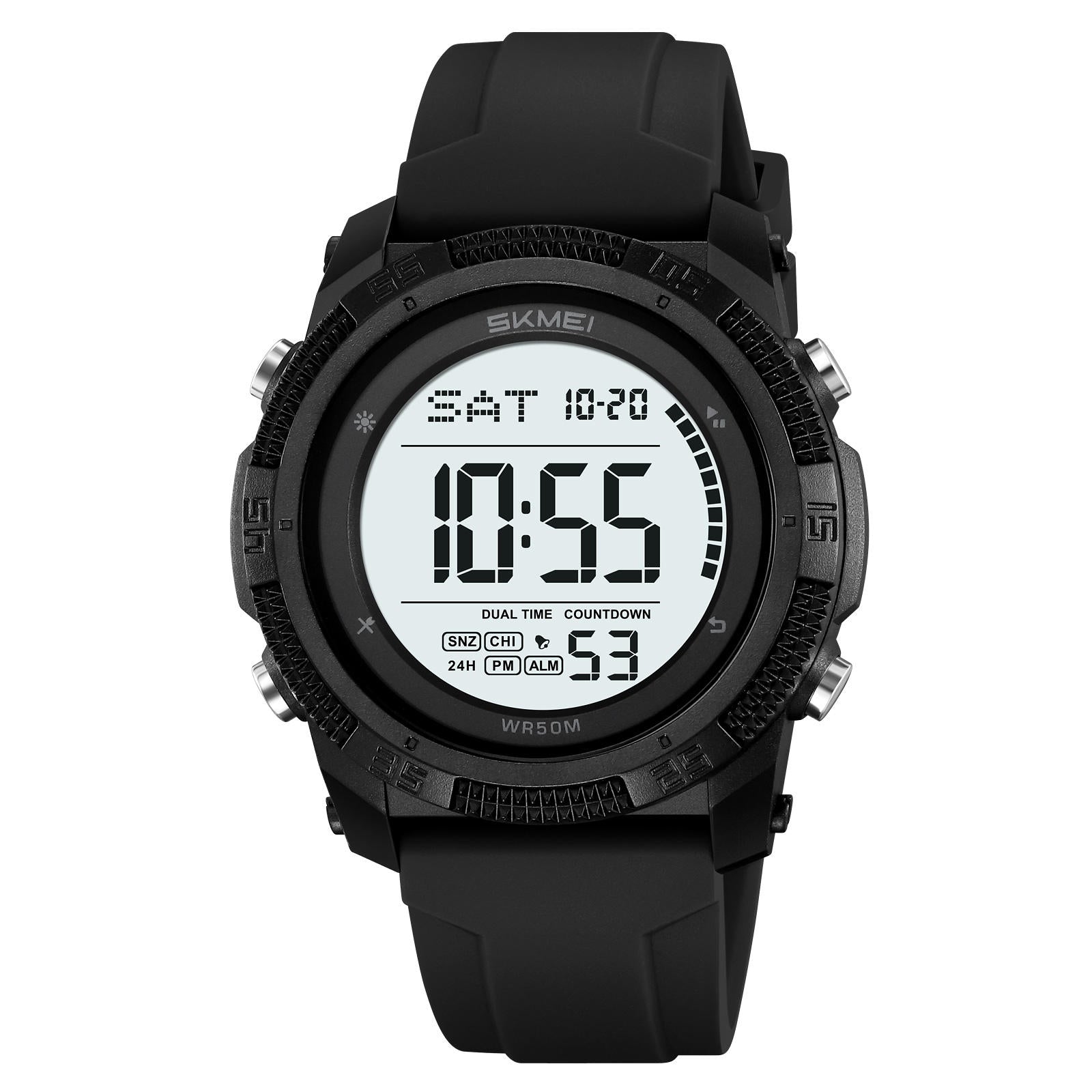 SKMEI 2449 Digital Sports Watch - Black/White