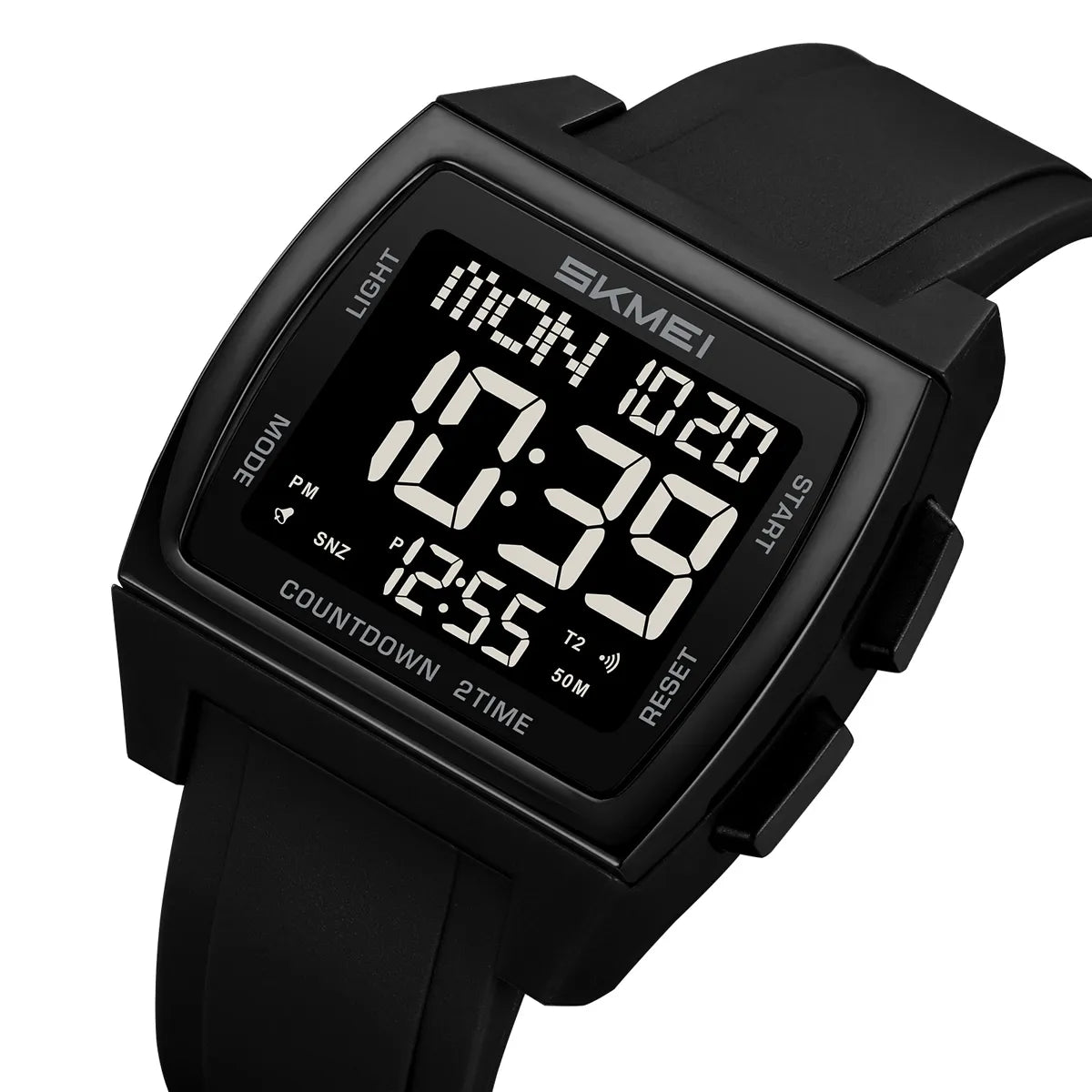 SKMEI 2453 Classic Digital Sports Watch - Black/Black