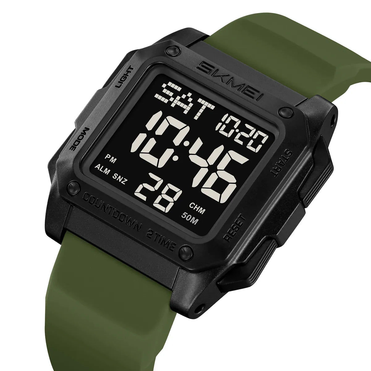 SKMEI 2454 Digital Sports Watch - ArmyGreen