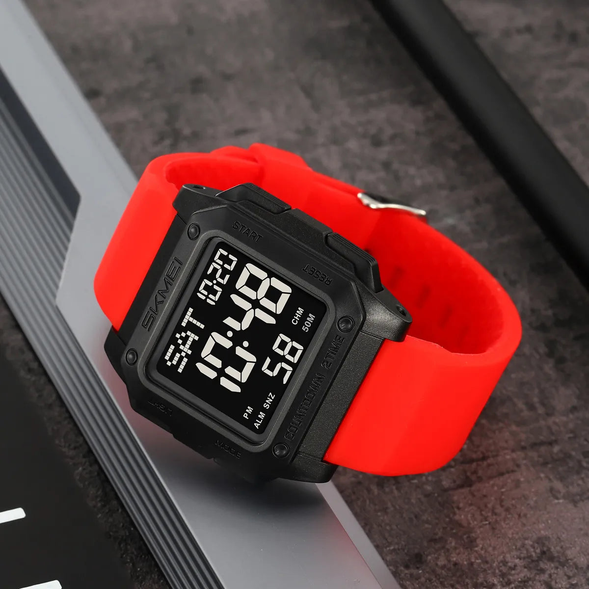 SKMEI 2454 Digital Sports Watch - Red