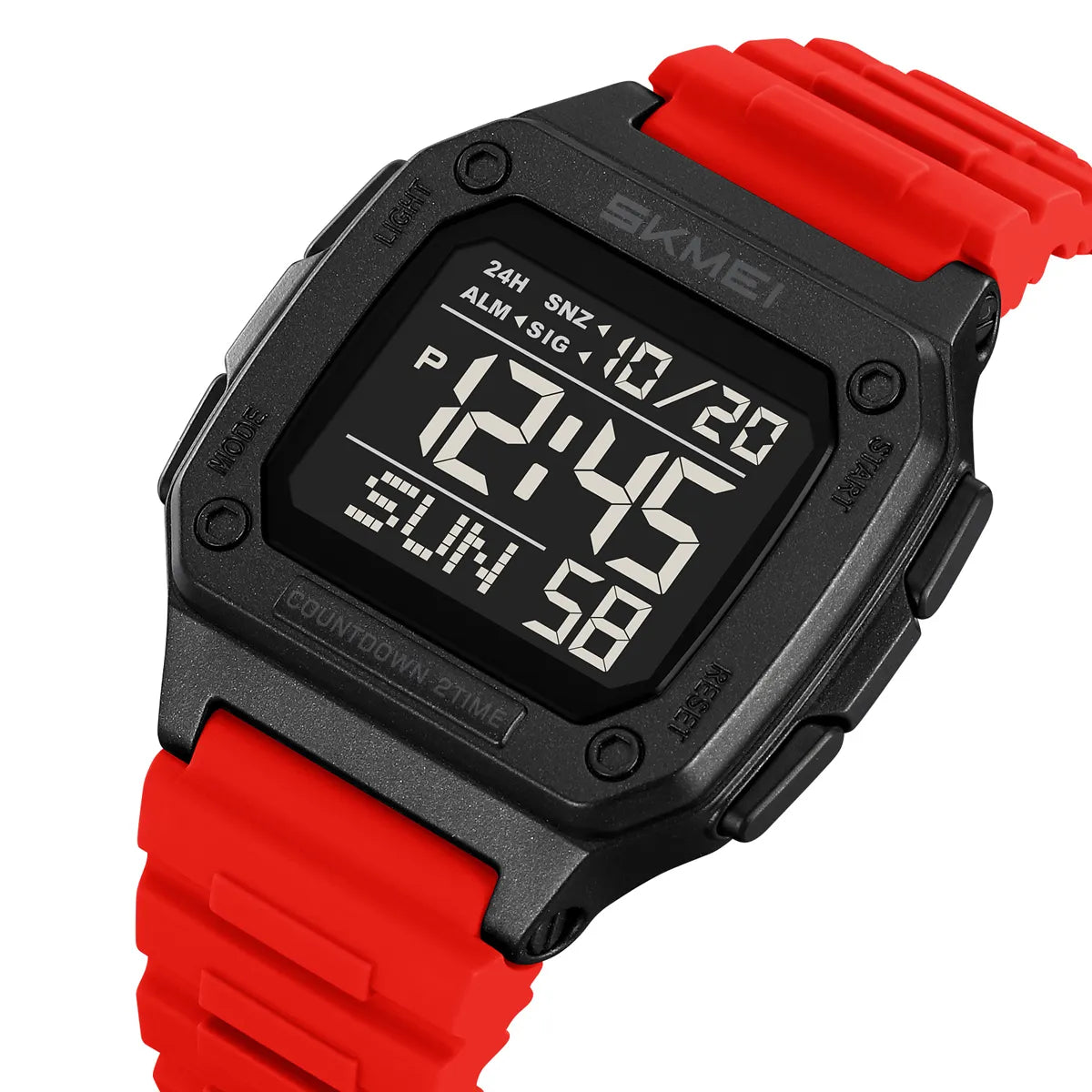 SKMEI 2456 Digital Sports Watch - Red