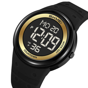 SKMEI 2462 Premium Digital Sports Watch - Black/Gold