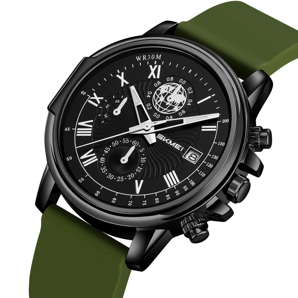 Skmei - 2468 - premium quality watch - black/armygreen – Skmei Watches