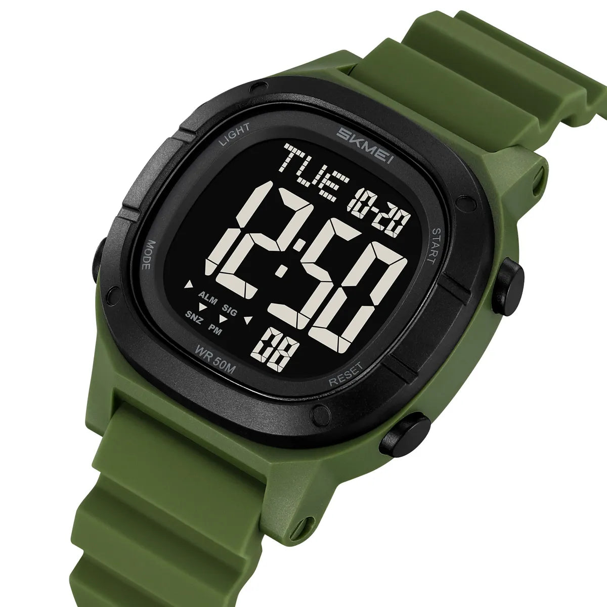 SKMEI 2483 Digital Sports Watch - ArmyGreen