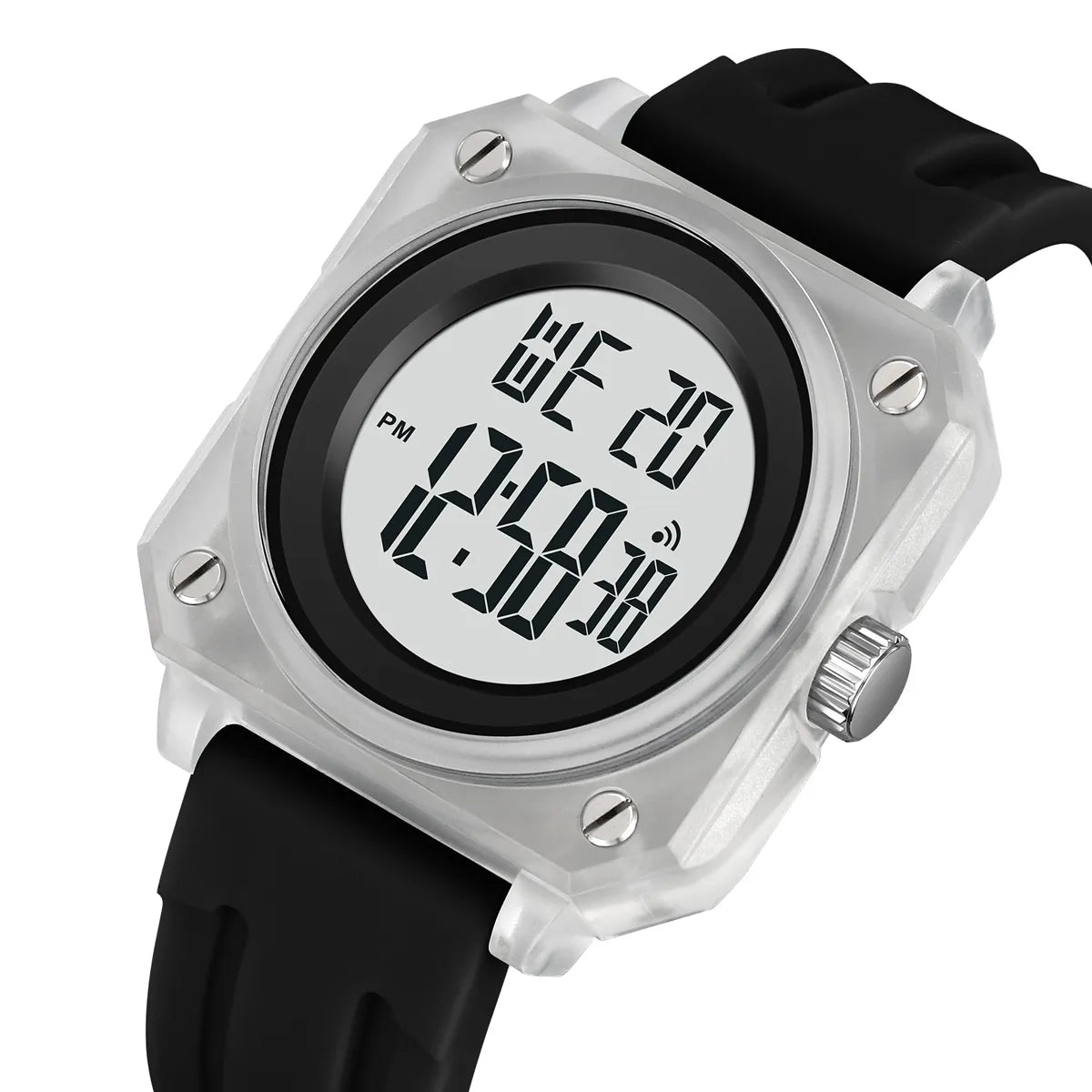 SKMEI 2488 Digital Sports Watch - White/Black