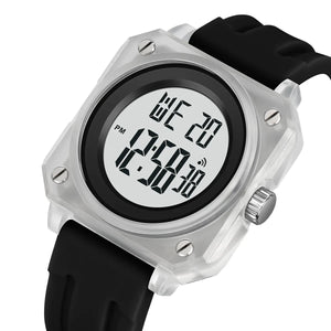 SKMEI 2488 Digital Sports Watch - White/Black