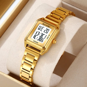 SKMEI 2493 Slim Digital Classic Watch - Gold/White