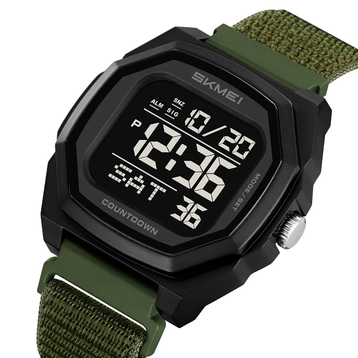 SKMEI 2495 Digital Sports Watch - ArmyGreen/nylon