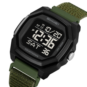 SKMEI 2495 Digital Sports Watch - ArmyGreen/nylon