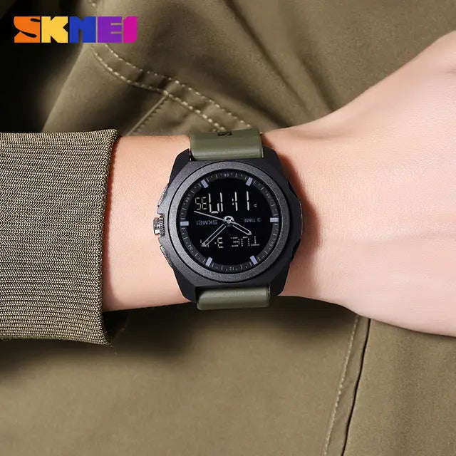 Skmei - 2199 - Digital Multifunctional Watch - ArmyGreen image 2