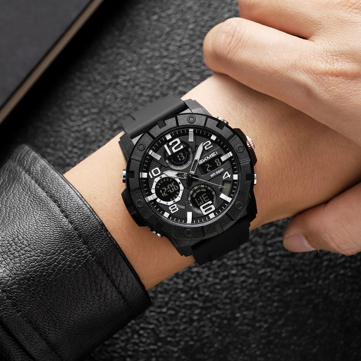 Skmei - 2487 - Urban Storm Dual Display Watch - Black image 2