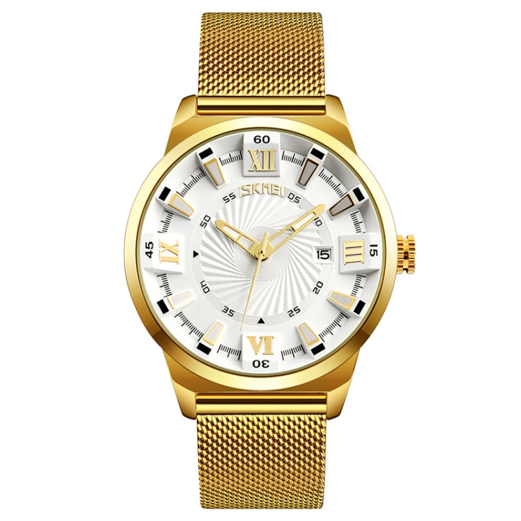 SKMEI - 9166 - Stainless Steel Japan Movement Watch - white image 1